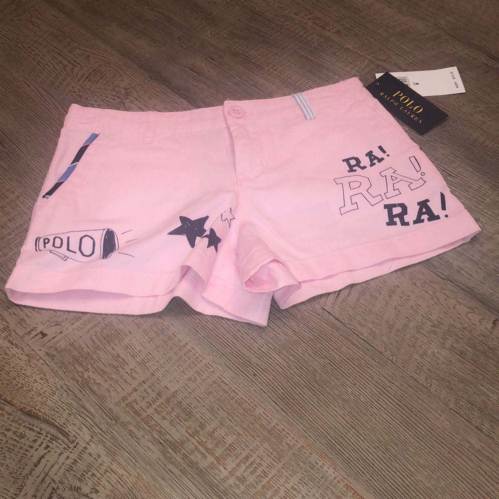 Little girl pink Ralph Lauren shorts